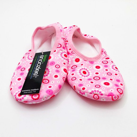 NWT Snoozies Women's Stretch Comfort Skinnies Sketch Pinky Medium 7/8 - Picture 2 of 6